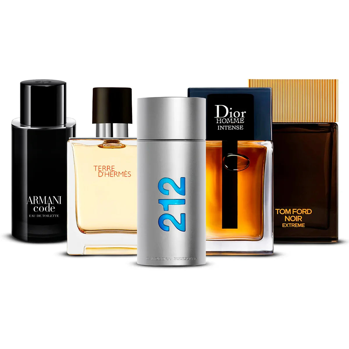 Set di 5 profumi  | Armani Code + Invictus + Dior Homme Intense + Bleu de Chanel + Terre d'Hermès